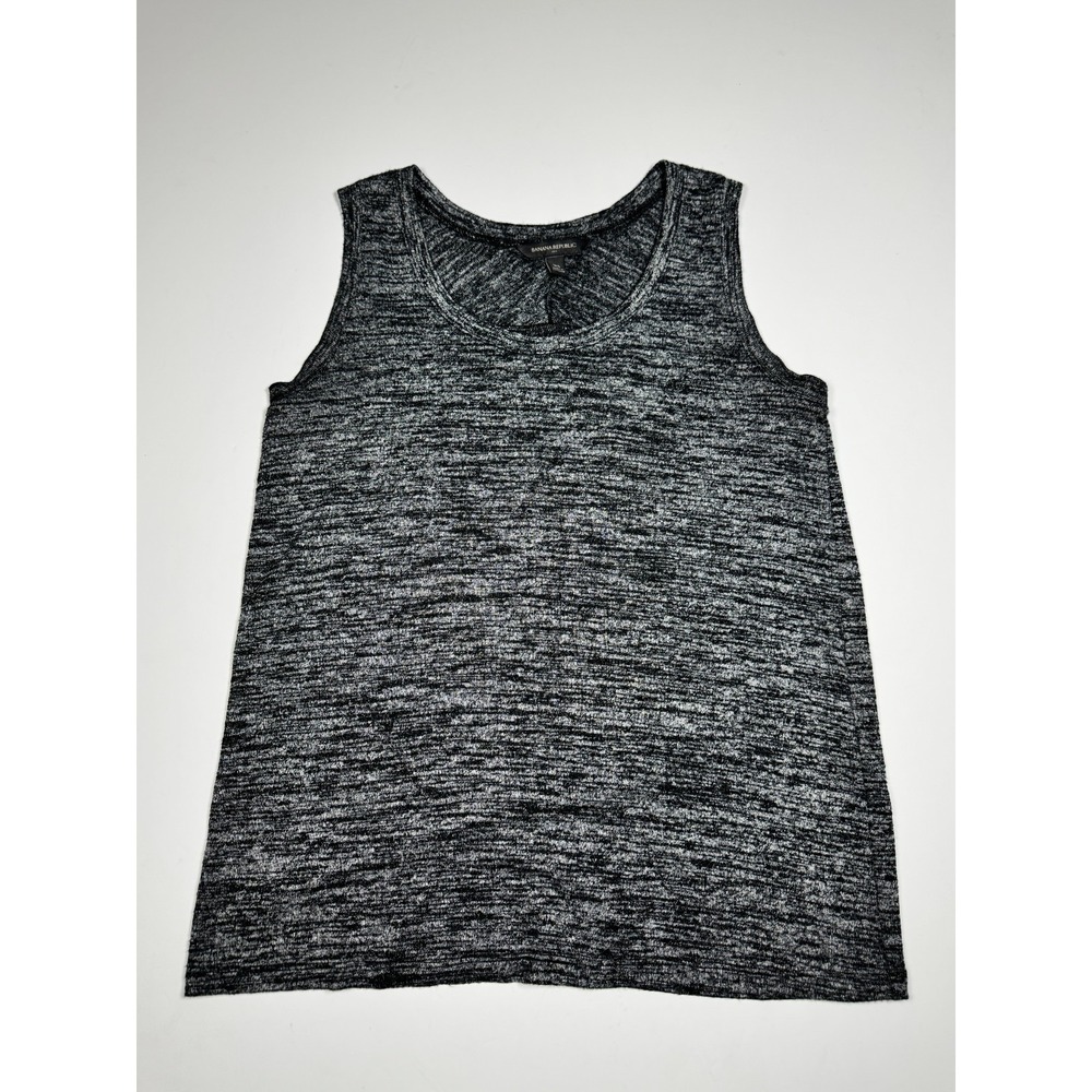 Banana Republic Tank Top Womens XS Black Fitted Stretch Sleeveless Round Neck